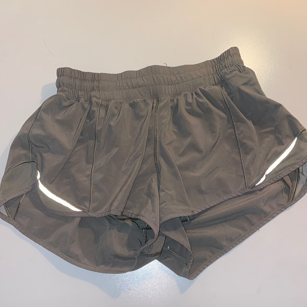 Olive Lululemon shorts 2.5 size 8